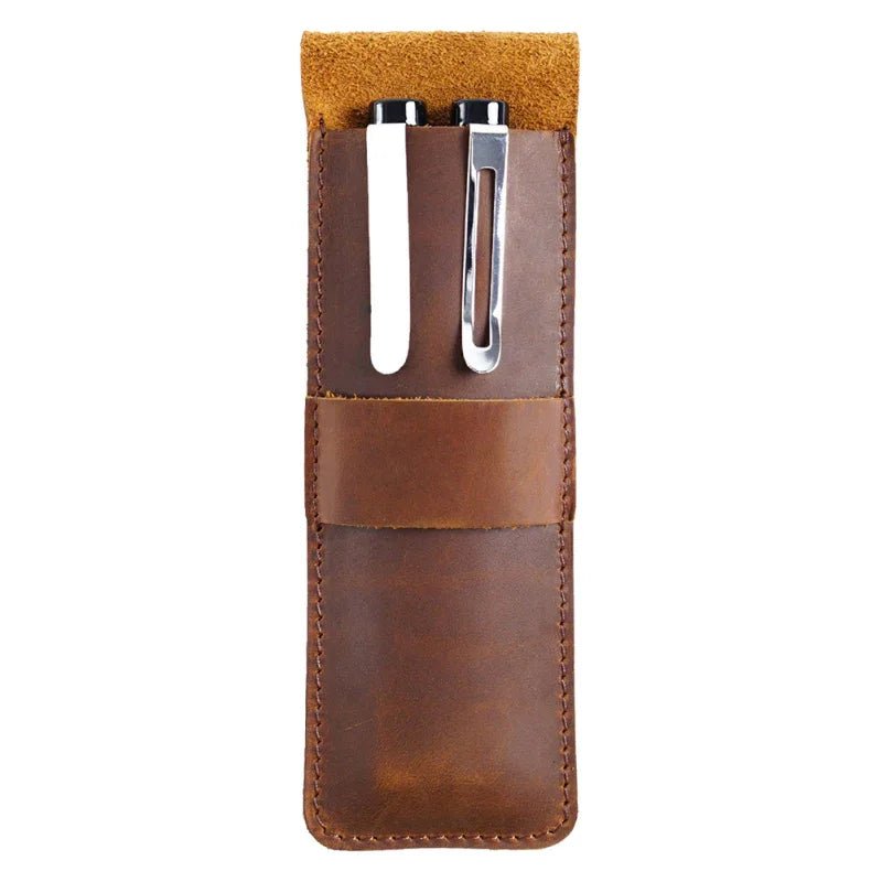 Paiman Leather Pen Holder | Handmade Leather Fountain Pen Pouch - Krafty Korner