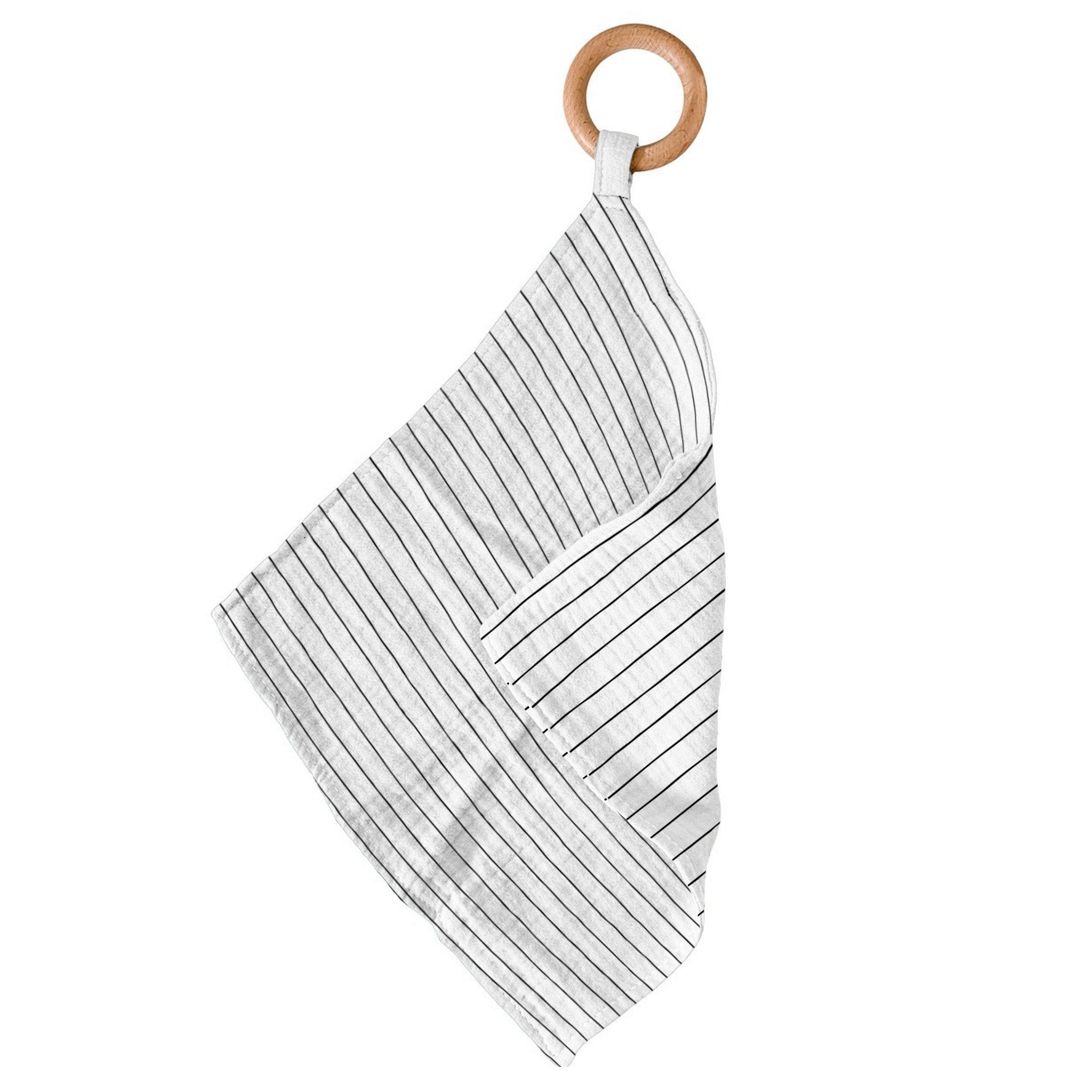 Pencil Stripe Bamboo Blankie Teether - My Store