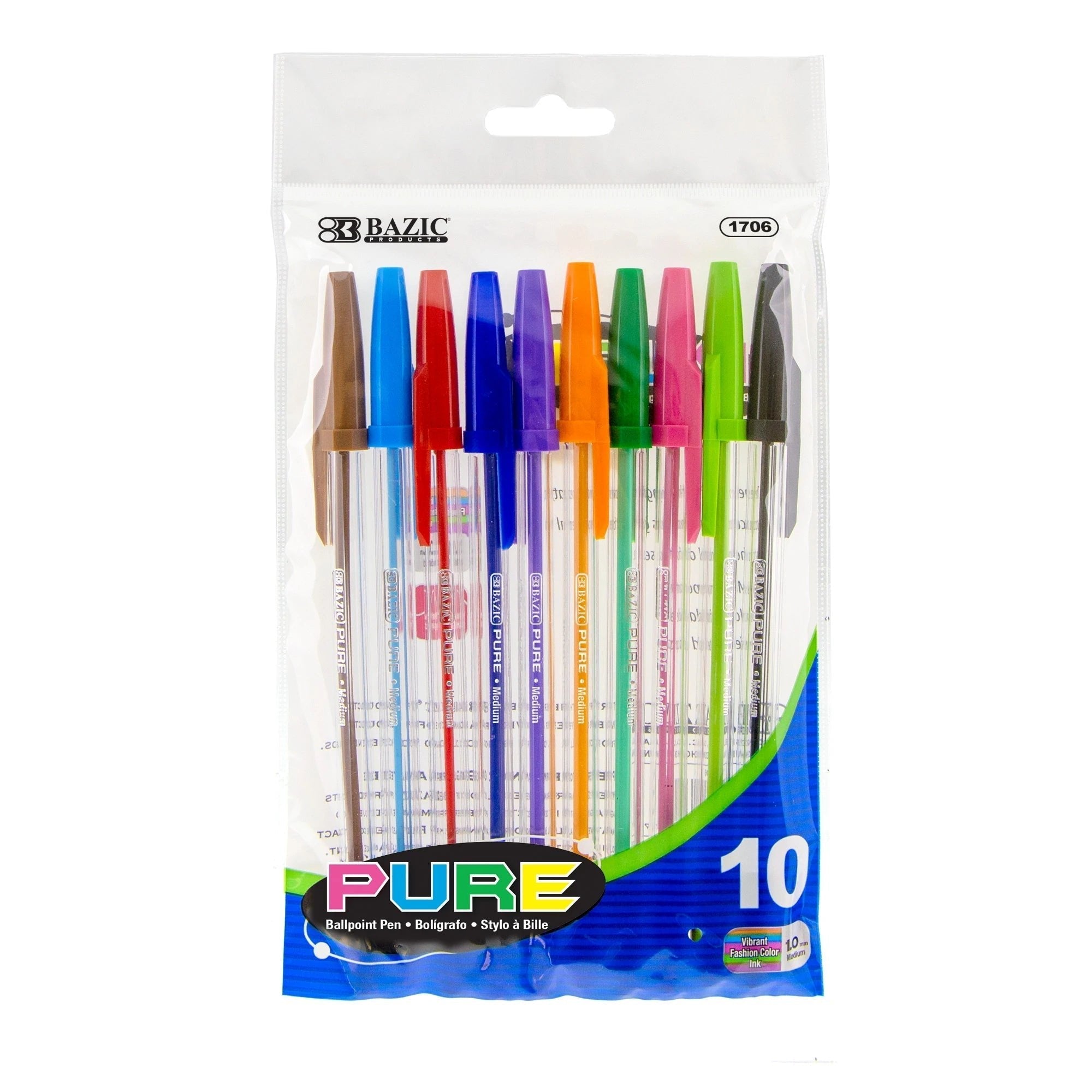 Pure Neon Color Stick Pen - 10 Pack - My Store