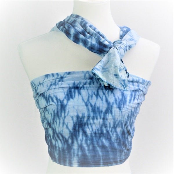 Ripple Indigo Dyed Long Scarf - Krafty Korner