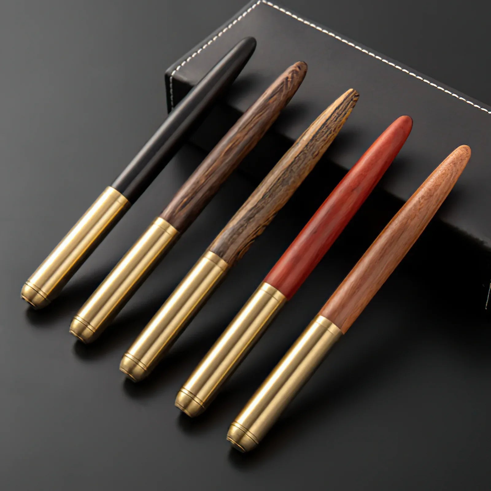 The Hemmingway | Handmade Wood and Brass Fountain Pen - Krafty Korner