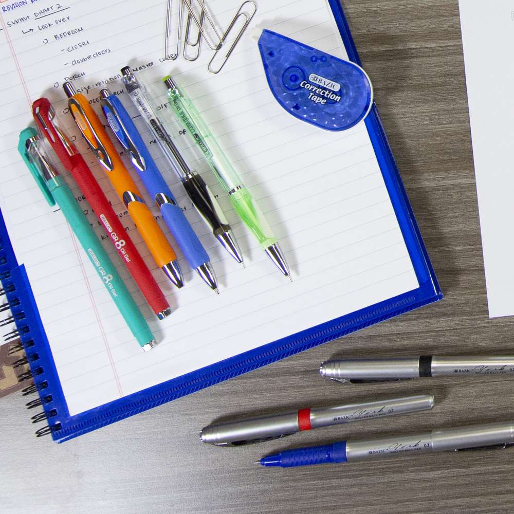 York Assorted Color Rollerball Pen w/ Grip (3/Pack) - Krafty Korner